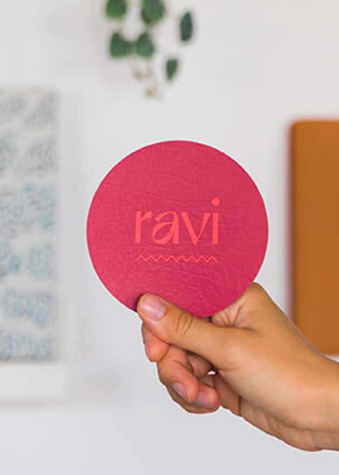 Dessous de verre en cuir artificiel