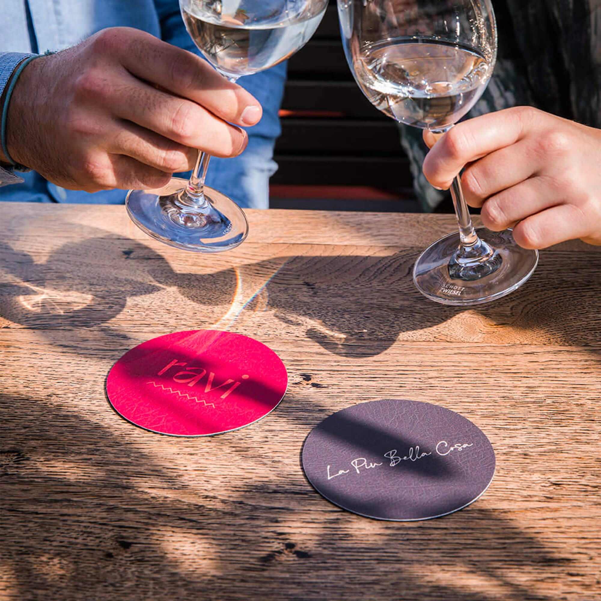 Dessous de verre en cuir artificiel