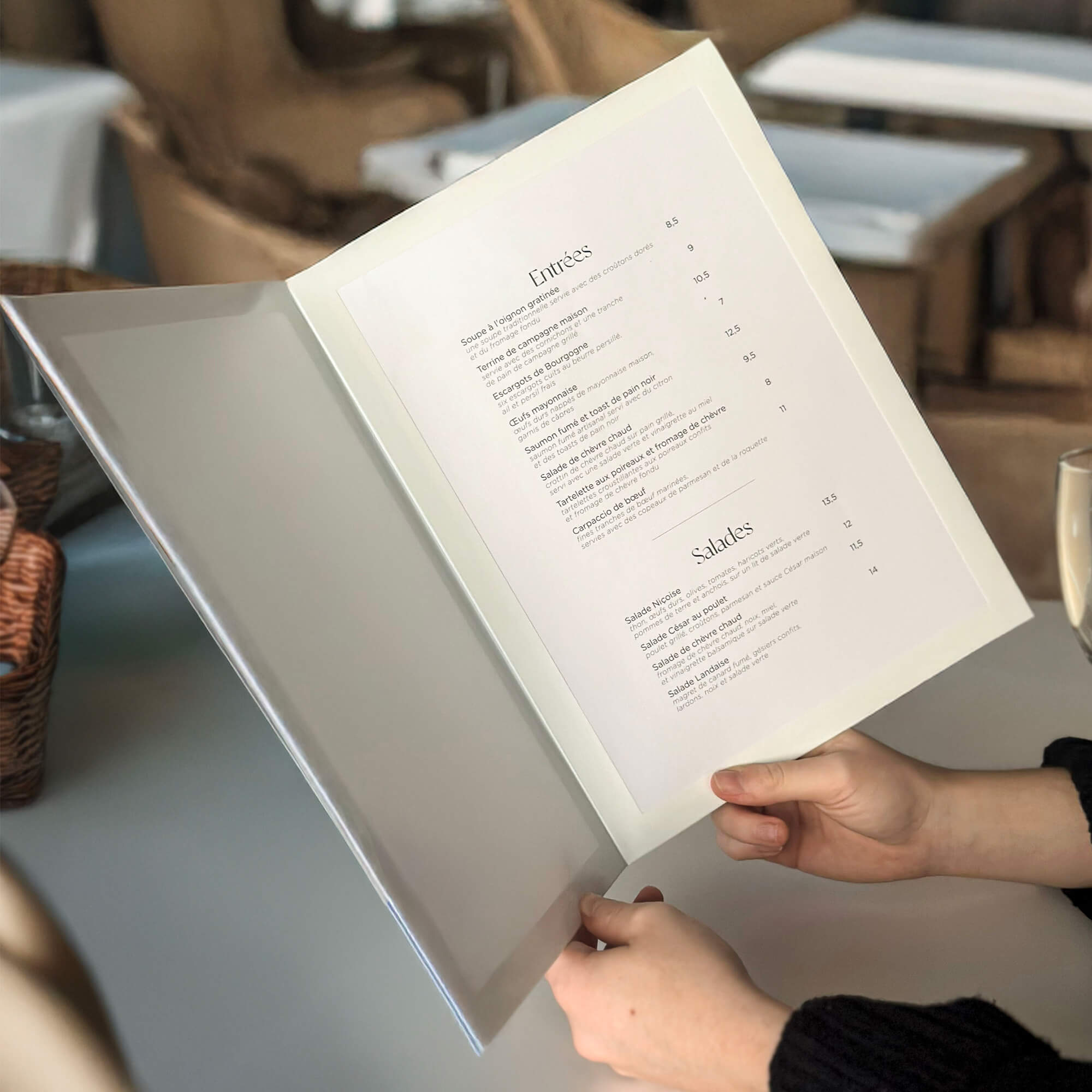 Protège-menu en plastique - Format livret