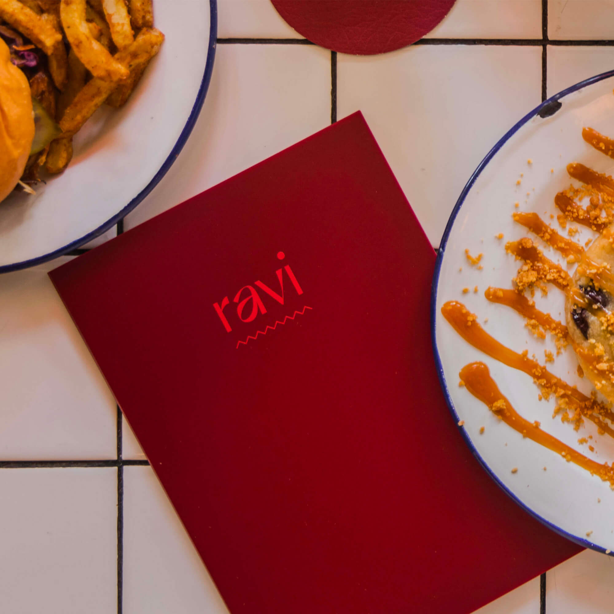 Protège-menu en plastique - Format tryptique