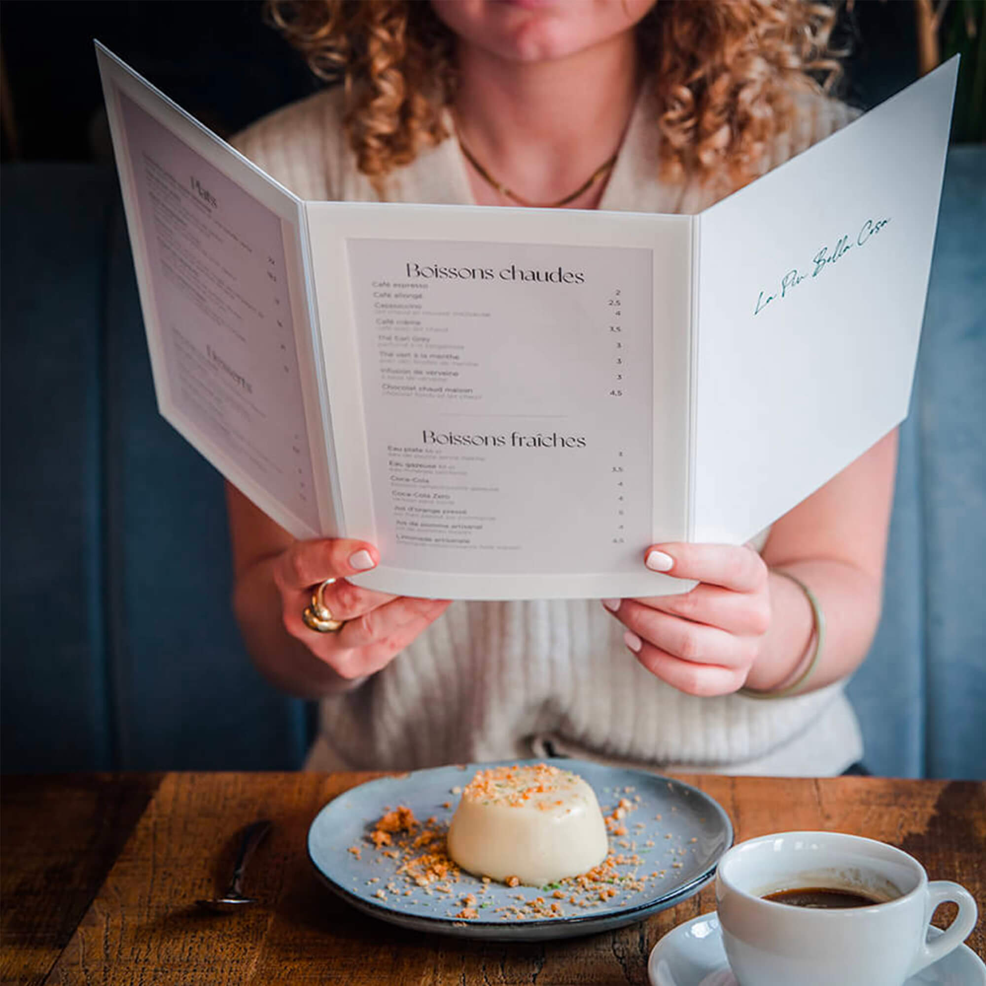 Protège-menu en plastique - Format tryptique