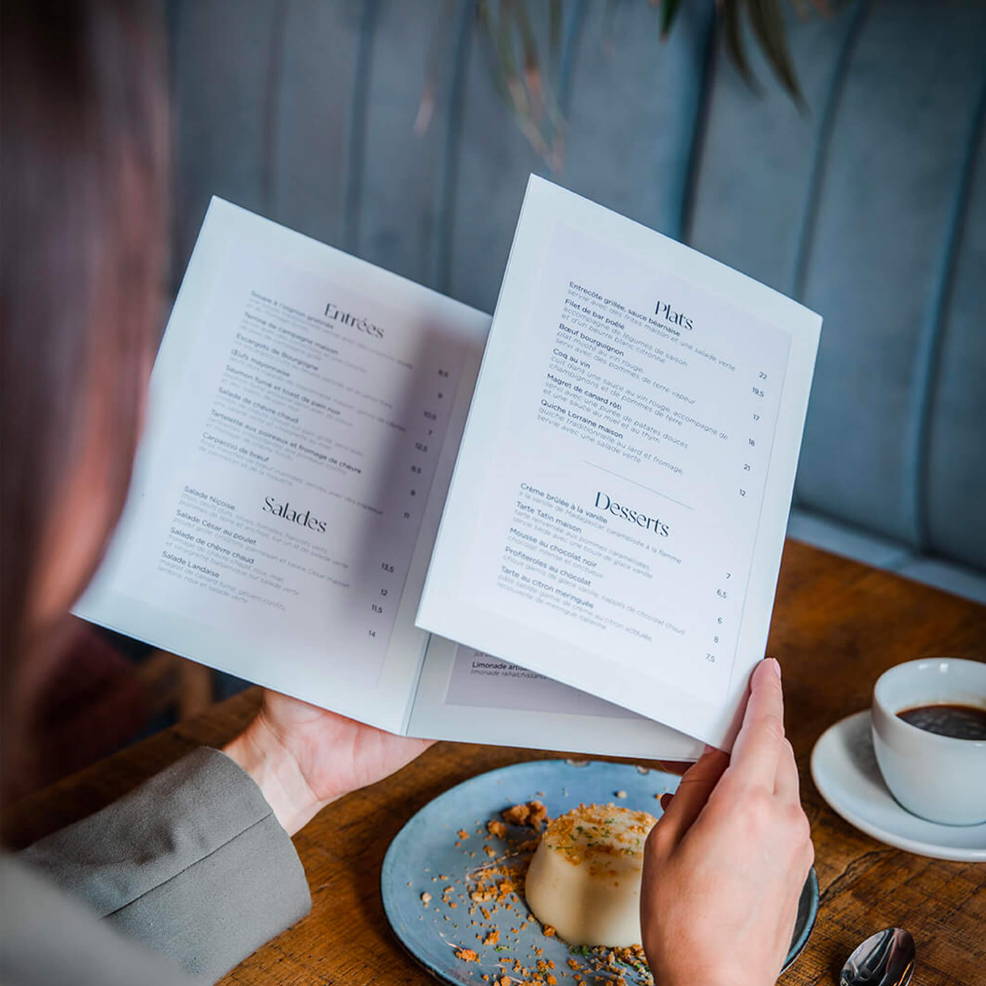 Protège-menu en plastique - Format tryptique