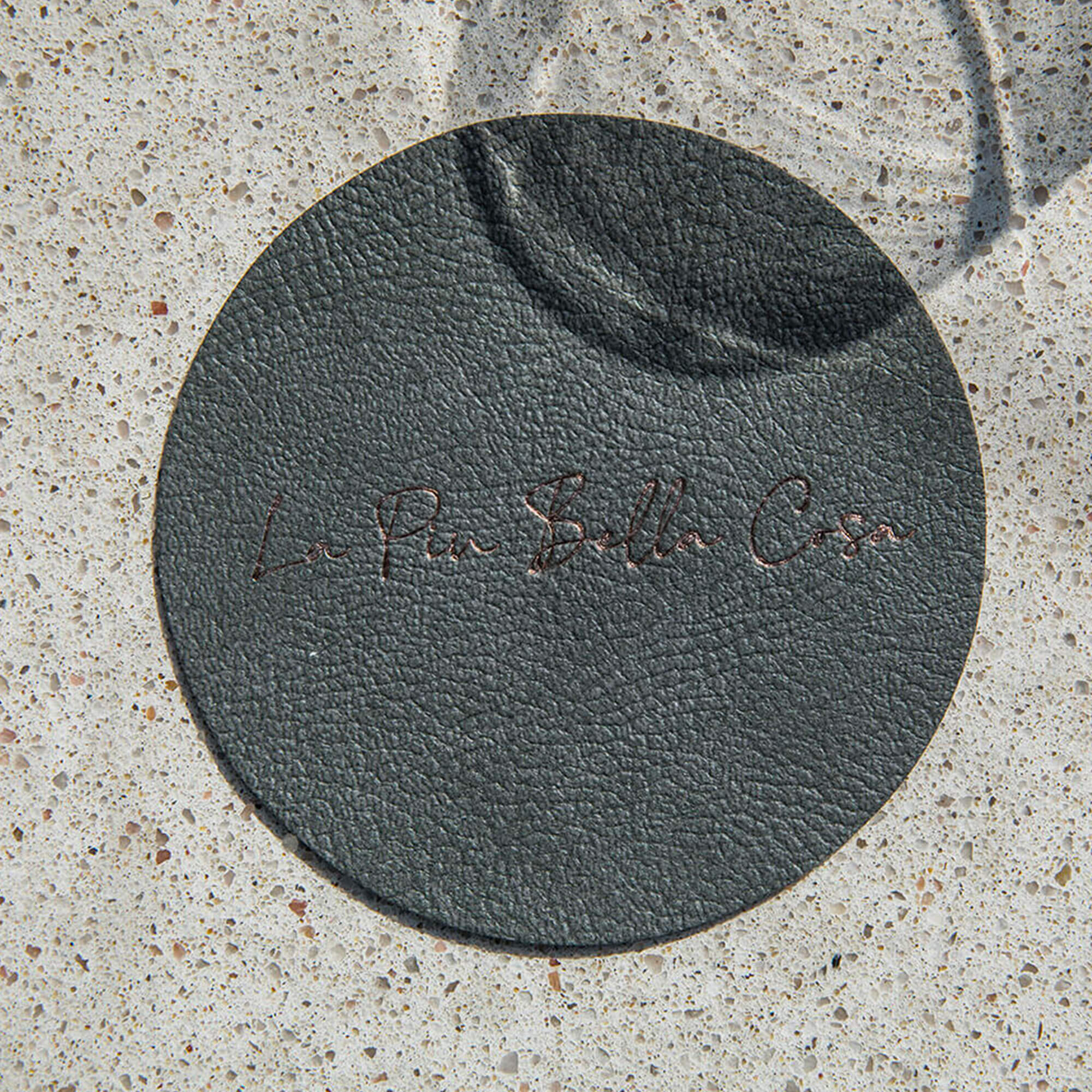 Dessous de verre en simili-cuir grainé