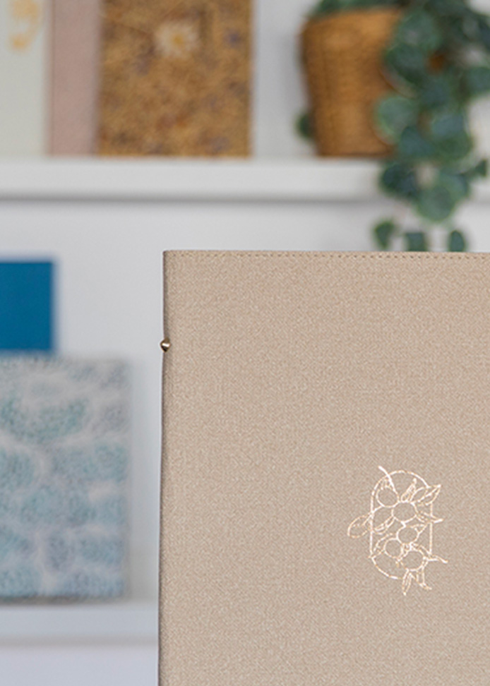 Protège-menu souple façon toile de jute