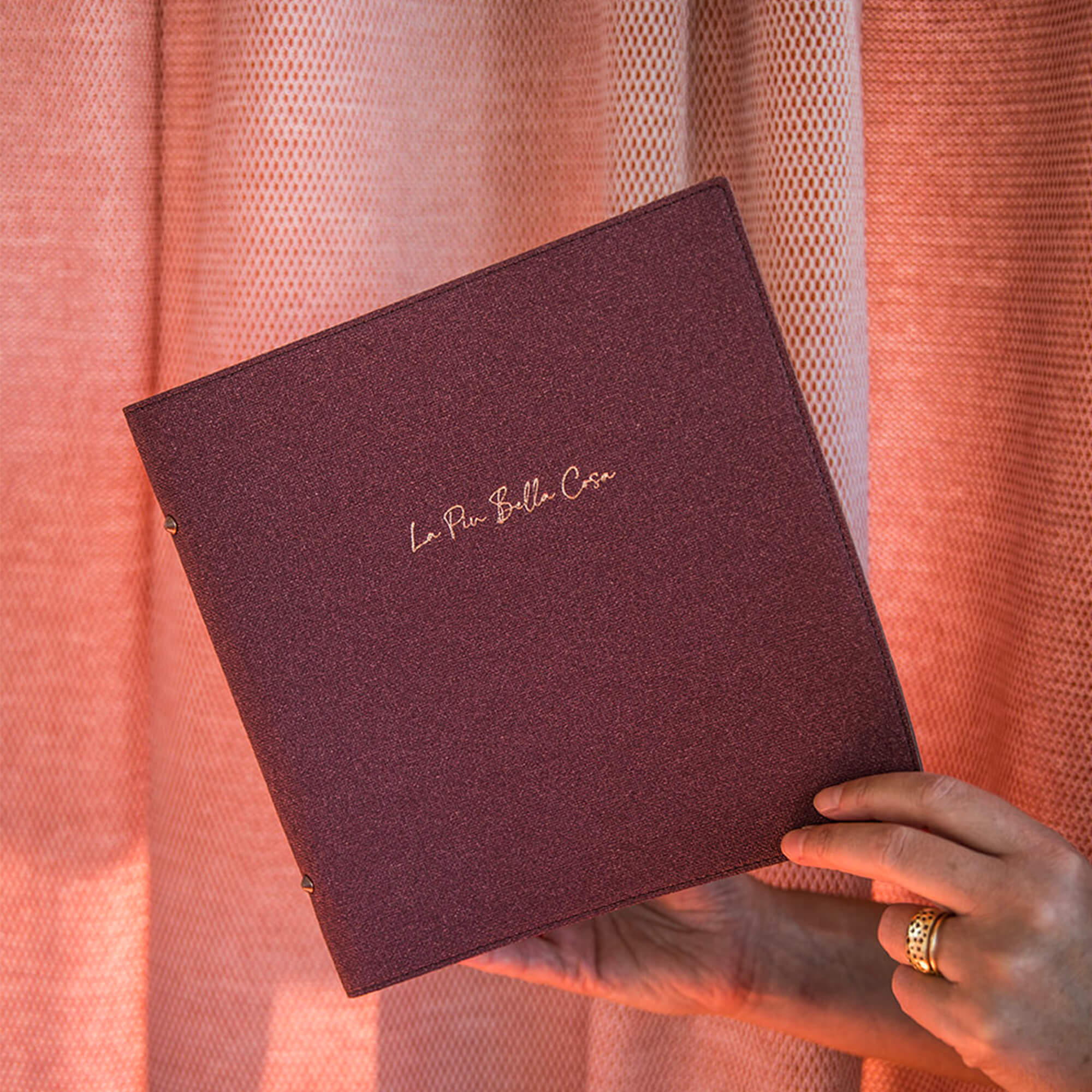 Protège-menu souple façon toile de jute