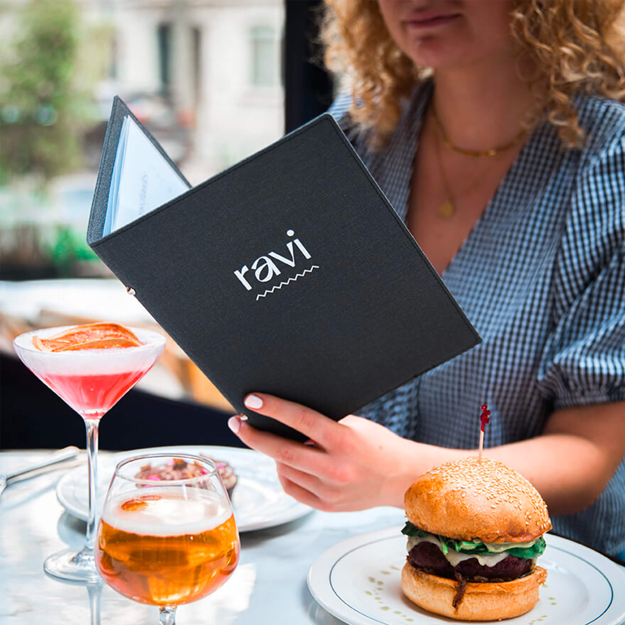 Protège-menu souple façon toile de jute