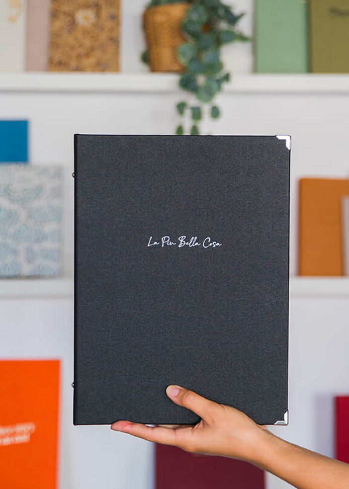 Protège-menu rigide en toile enduite