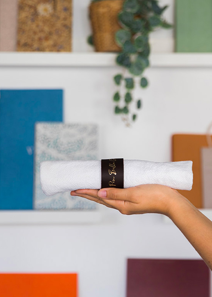 Ronds de serviette en cuir véritable